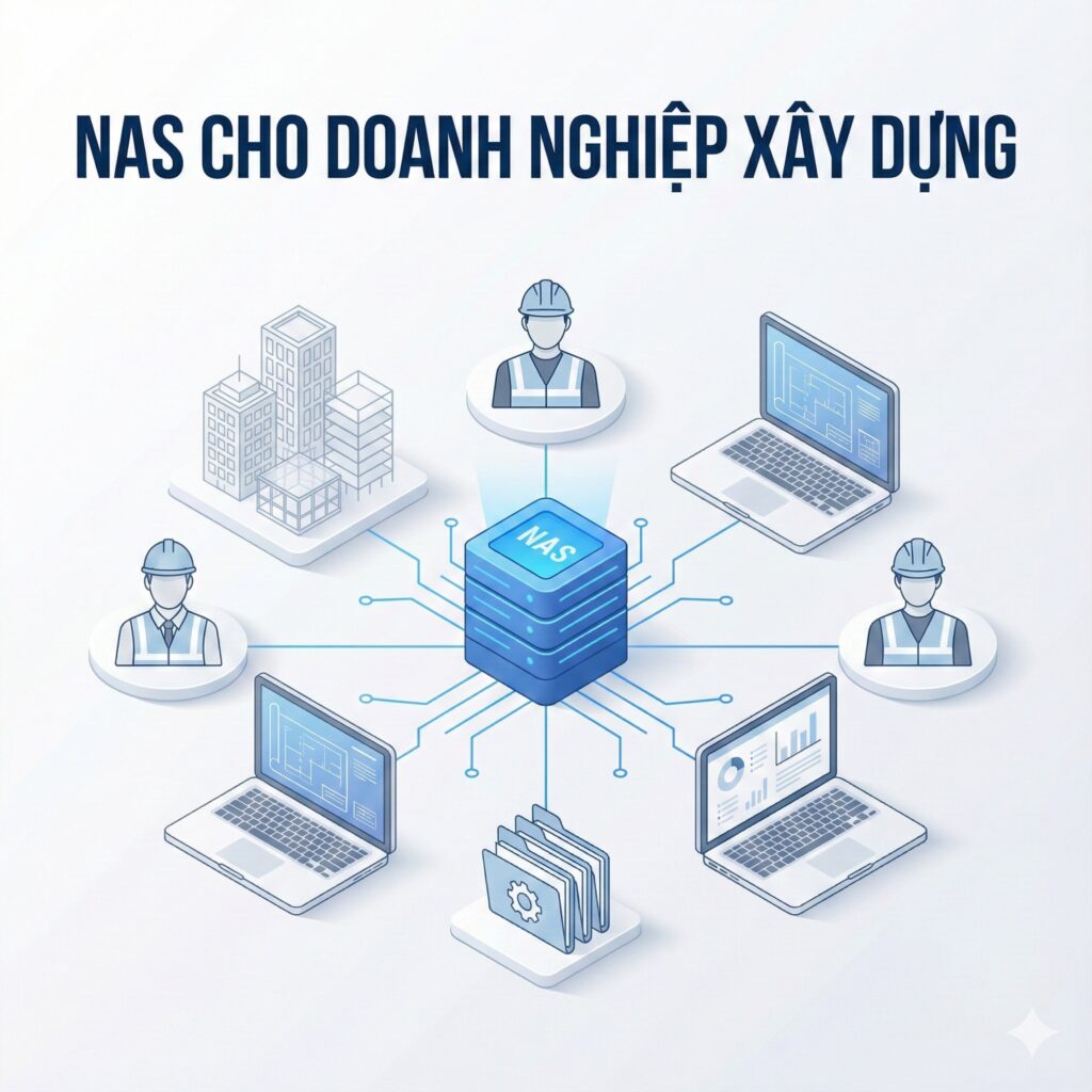 NAS cho doanh nghiệp xây dựng là nền tảng lưu trữ dữ liệu tập trung phục vụ BIM