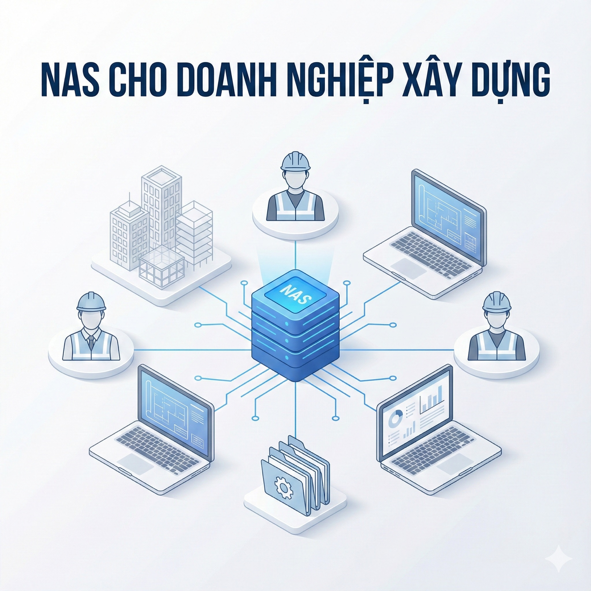 NAS cho doanh nghiệp xây dựng là nền tảng lưu trữ dữ liệu tập trung phục vụ BIM