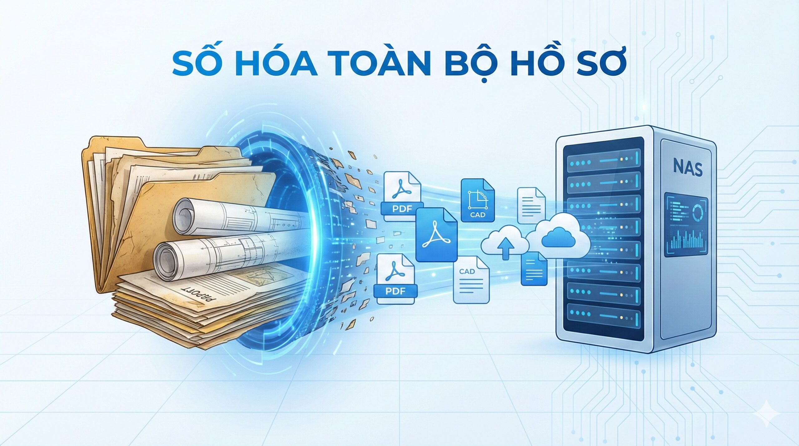 NAS giúp số hóa và lưu trữ hồ sơ dự án cũ của doanh nghiệp xây dựng