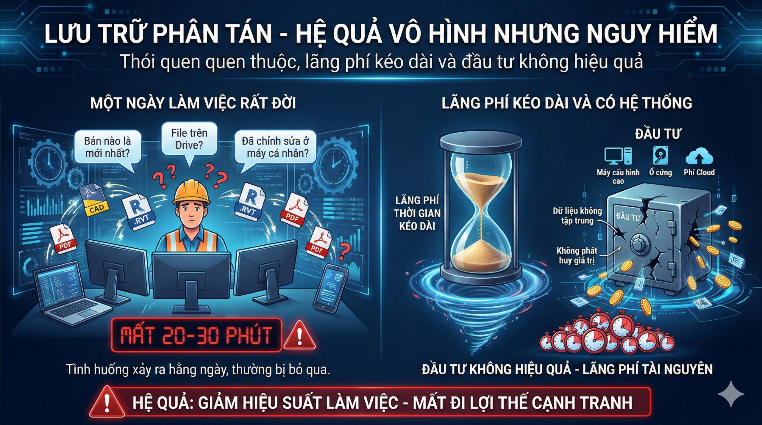 Lưu trữ dữ liệu doanh nghiệp xây dựng theo cách phân tán gây ra nhiều hệ quả vô hình nhưng nguy hiểm
